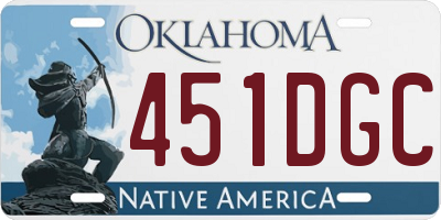 OK license plate 451DGC