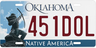 OK license plate 451DOL