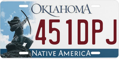 OK license plate 451DPJ