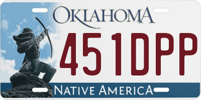 OK license plate 451DPP