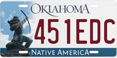 OK license plate 451EDC