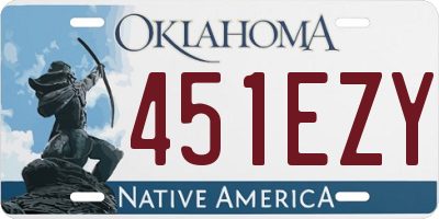 OK license plate 451EZY