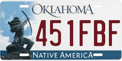 OK license plate 451FBF
