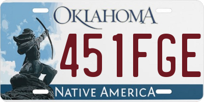 OK license plate 451FGE