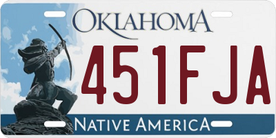 OK license plate 451FJA