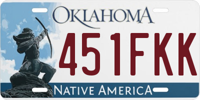 OK license plate 451FKK