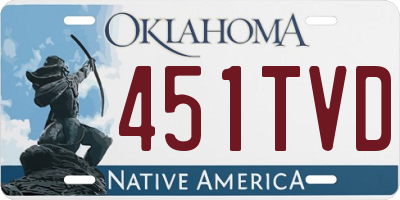 OK license plate 451TVD