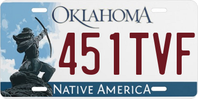 OK license plate 451TVF