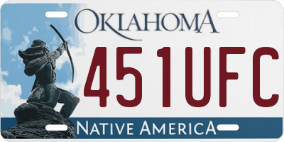 OK license plate 451UFC