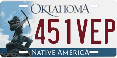 OK license plate 451VEP