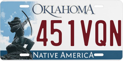 OK license plate 451VQN