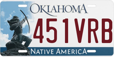 OK license plate 451VRB