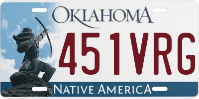 OK license plate 451VRG