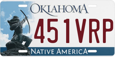 OK license plate 451VRP
