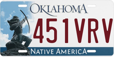 OK license plate 451VRV