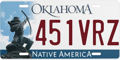 OK license plate 451VRZ