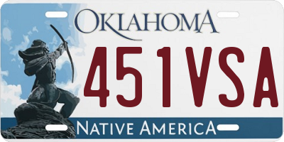 OK license plate 451VSA