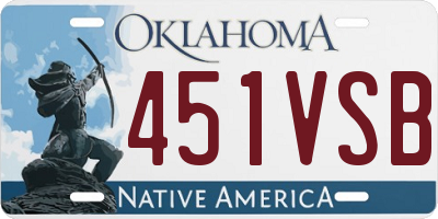OK license plate 451VSB