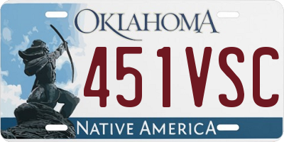 OK license plate 451VSC