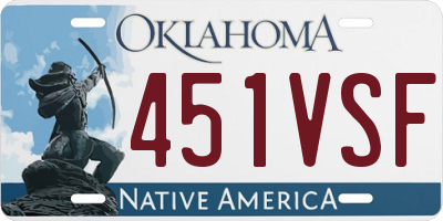 OK license plate 451VSF