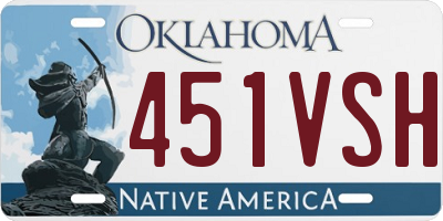 OK license plate 451VSH