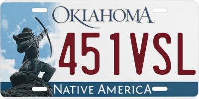 OK license plate 451VSL