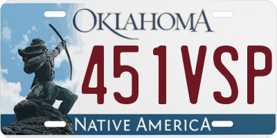 OK license plate 451VSP