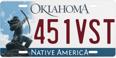 OK license plate 451VST