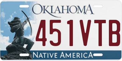 OK license plate 451VTB