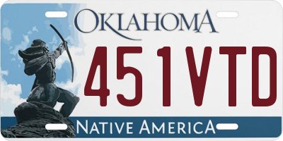 OK license plate 451VTD