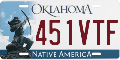 OK license plate 451VTF