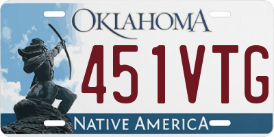 OK license plate 451VTG