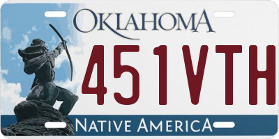 OK license plate 451VTH