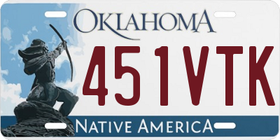 OK license plate 451VTK