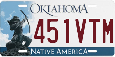 OK license plate 451VTM