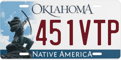 OK license plate 451VTP