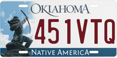 OK license plate 451VTQ