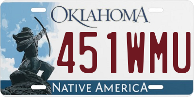 OK license plate 451WMU