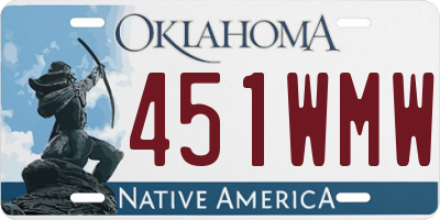 OK license plate 451WMW