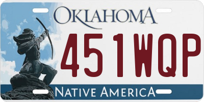 OK license plate 451WQP
