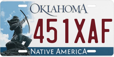 OK license plate 451XAF