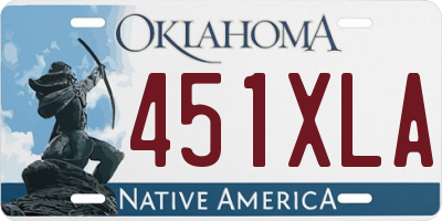 OK license plate 451XLA