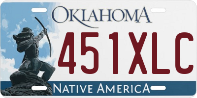 OK license plate 451XLC
