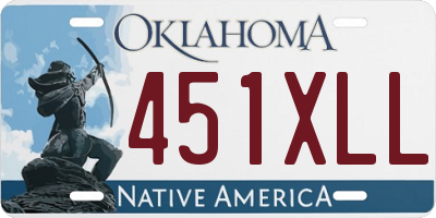 OK license plate 451XLL