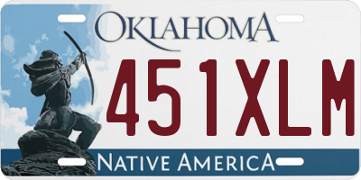 OK license plate 451XLM
