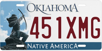 OK license plate 451XMG