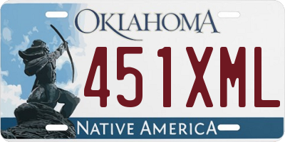 OK license plate 451XML