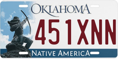 OK license plate 451XNN