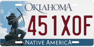 OK license plate 451XOF