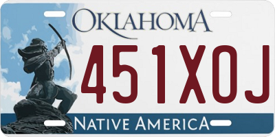 OK license plate 451XOJ